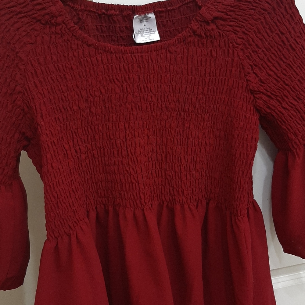 Wine red dress